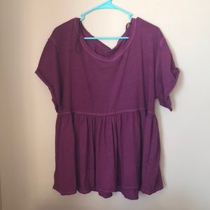 Free people peplum cotton top